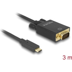Delock Kabel USB Type-C™ Stecker > VGA Stecker (DP Alt Mode) 3 m schwarz