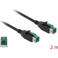 Delock PoweredUSB cable male 12 V > PoweredUSB male 12 V 2 m for POS printers and terminals