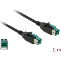 Delock PoweredUSB cable male 12 V > PoweredUSB male 12 V 2 m for POS printers and terminals