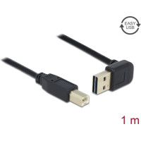 Delock Cable EASY-USB 2.0 Type-A male angled up / down > USB 2.0 Type-B male 1 m