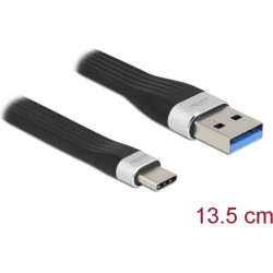 Delock USB 3.2 Gen 1 FPC Flat Ribbon Cable USB Type-A to USB Type-C™ 13.5 cm PD 3 A