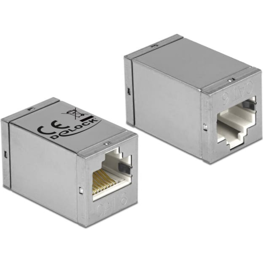 Delock Adapter RJ45 jack > RJ45 jack Cat.6 STP compact