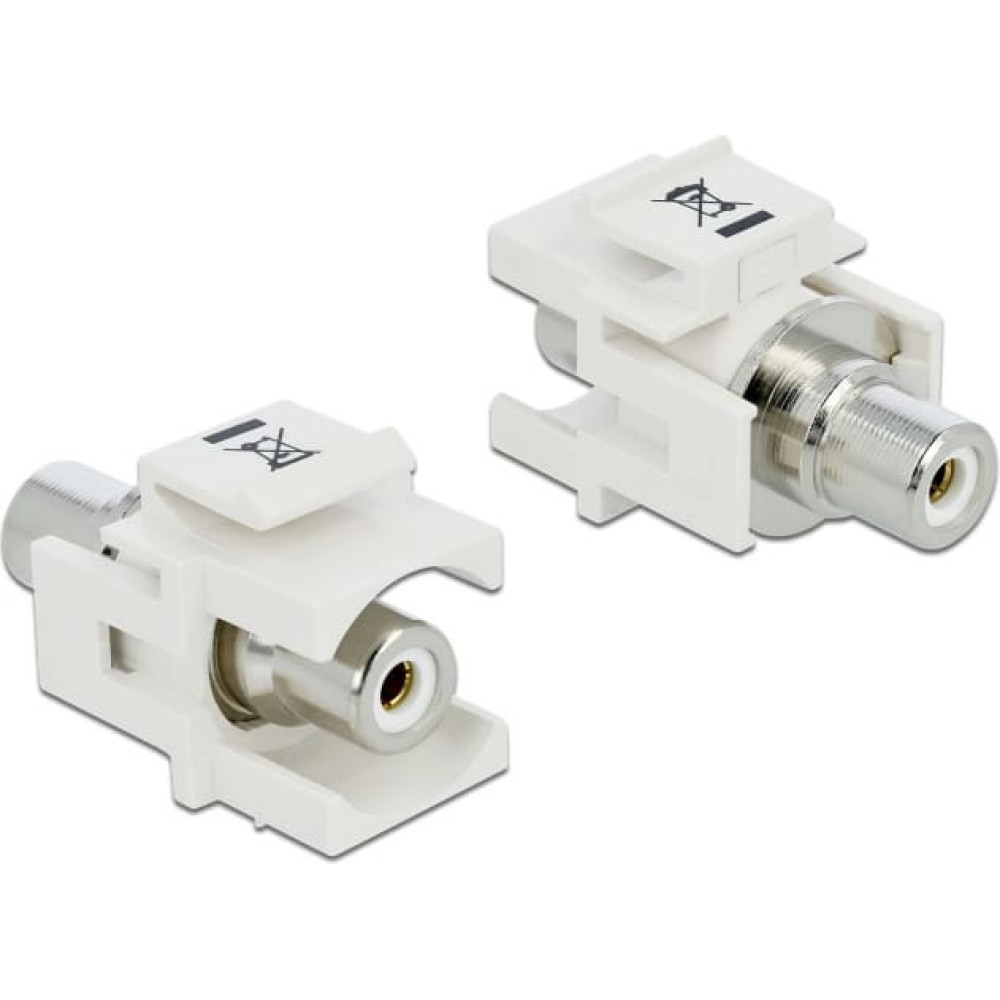 Delock Keystone Module RCA female > RCA female white / white