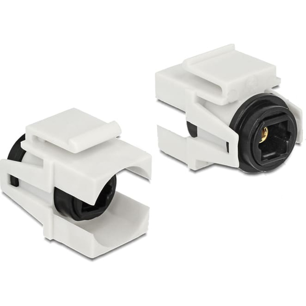 Delock Keystone Module TOSLINK female > TOSLINK female white