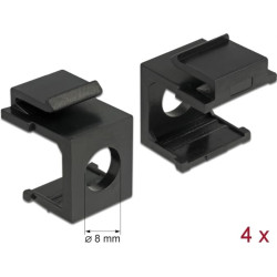 Delock Keystone cover black with 8 mm hole 4 pieces