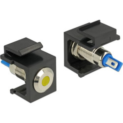 Delock Keystone LED yellow 6 V flat, black