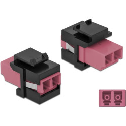 Delock Keystone Module LC Duplex female to LC Duplex female violet / black