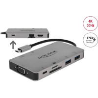 Delock USB Type-C™ Docking Station 4K - HDMI / VGA / USB 3.1 / SD / LAN / PD 3.0