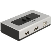 Delock Switch USB 2.0 with 1 x Type-B female to 2 x Type-A female manual bidirectional