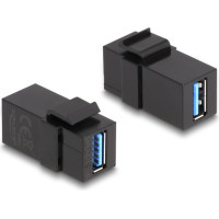 Delock Keystone Module USB 5 Gbps A female to USB 5 Gbps A female black (1:1)