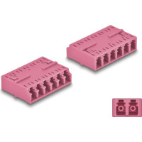 Delock Optical Fiber Coupler HD LC Hexaplex female to LC Hexaplex female violet