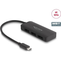 Delock USB Type-C™ Splitter (DP Alt Mode) to 3 x DisplayPort MST 4K 60 Hz