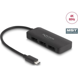 Delock USB Type-C™ Splitter (DP Alt Mode) to 3 x DisplayPort MST 4K 60 Hz
