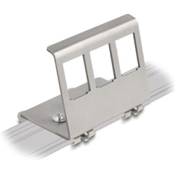 Delock Keystone Metal Mounting 3 Port for DIN rail
