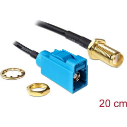 Delock Antenna Cable SMA Jack Bulkhead  FAKRA Z Jack 200 mm