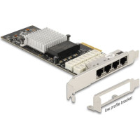 Delock PCI Express x4 Card to 4 x RJ45 Gigabit LAN i350 Port Bypass