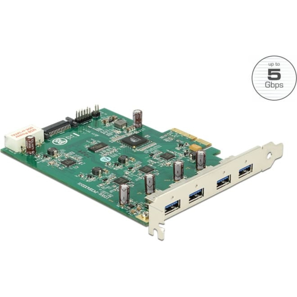 Delock PCI Express Card x4 > 4 x external USB 3.0-A (Quad Channel)