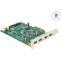 Delock PCI Express Card x4 > 4 x external USB 3.0-A (Quad Channel)