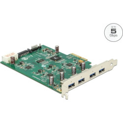 Delock PCI Express Card x4 > 4 x external USB 3.0-A (Quad Channel)