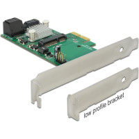 Delock PCI Express x2 Card > Hybrid 3 x internal SATA 6 Gb/s + 1 x internal mSATA