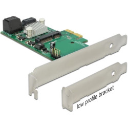 Delock PCI Express x2 Card > Hybrid 3 x internal SATA 6 Gb/s + 1 x internal mSATA