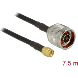 Delock Antenna Cable N plug > SMA plug CFD200/RF200 7.5 m low loss
