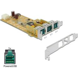 Delock PoweredUSB PCI Express x1 Card > 3 x 12 V