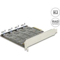 Delock PCI Express Card > 4 x internal M.2 Key B with RAID