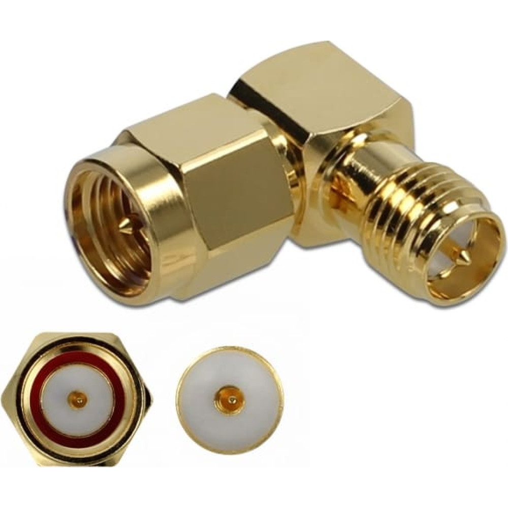 Delock Adapter SMA plug to RP-SMA jack 90° 10 GHz