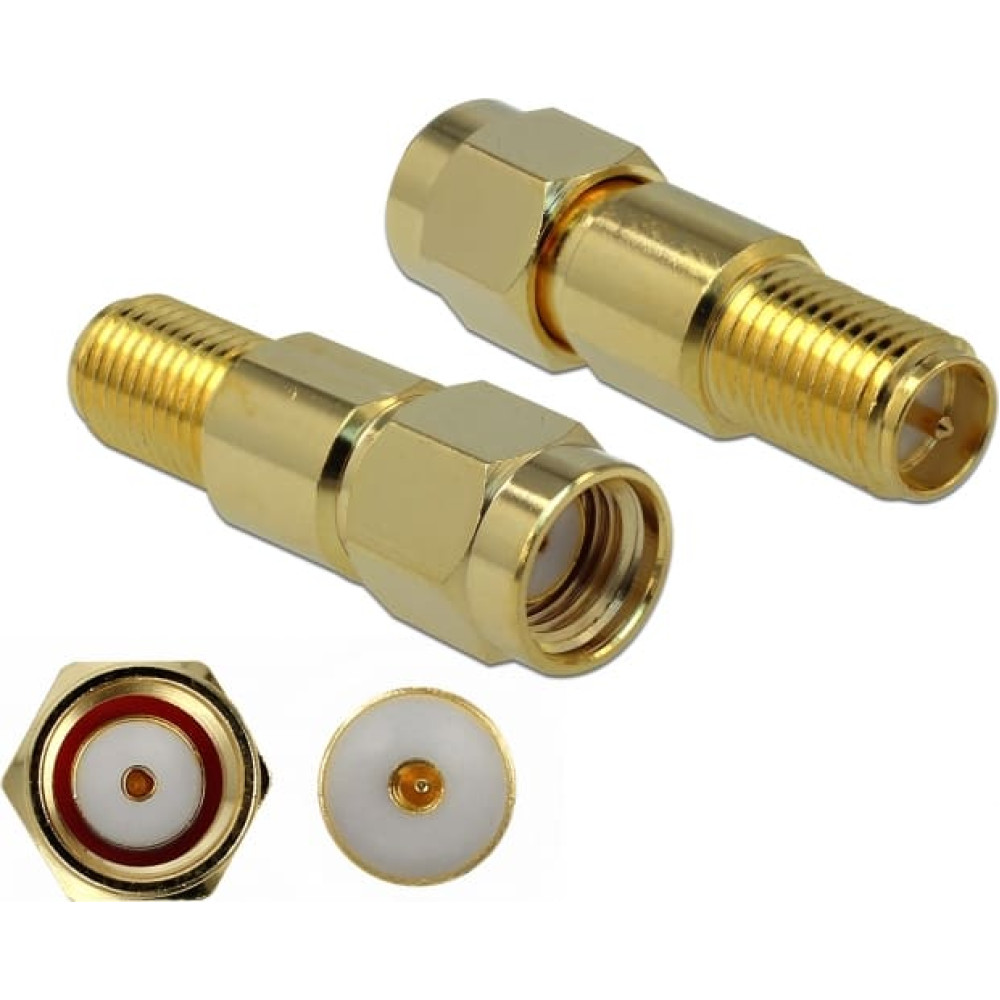 Delock Adapter RP-SMA plug to RP-SMA jack 3 GHz