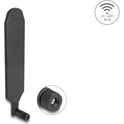 Delock LTE GNSS Antenna SMA plug 1.5 - 3.0 dBi omnidirectional rotatable with tilt joint black