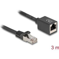 Delock Network Extension Cable RJ45 plug to RJ45 jack Cat.6A S/FTP 3 m black