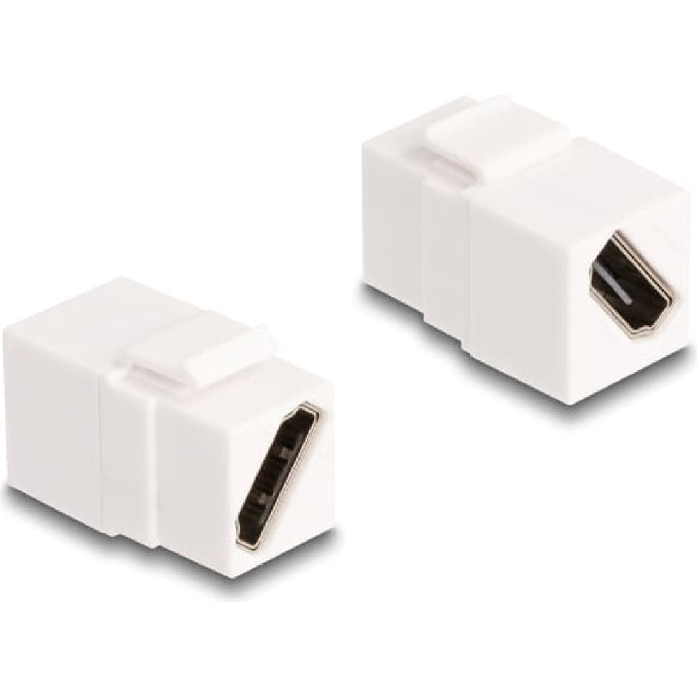 Delock Keystone Module HDMI female to female diagonal 8K 60 Hz white