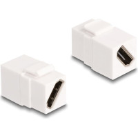 Delock Keystone Module HDMI female to female diagonal 8K 60 Hz white
