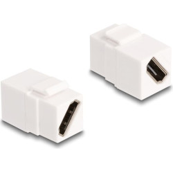 Delock Keystone Module HDMI female to female diagonal 8K 60 Hz white