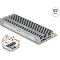 Delock PCI Express x16 (x4 / x8) Card to 1 x NVMe M.2 Key M with LED illumination
