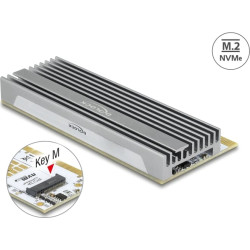 Delock PCI Express x16 (x1 / x4 / x8) Card to 1 x NVMe M.2 Key M with LED illumination