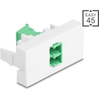 Delock Easy 45 Module LC Duplex female to LC Duplex female with laser protection flip inside green / white