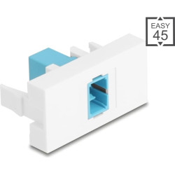 Delock Easy 45 Module SC Simplex female to SC Simplex female aqua / white