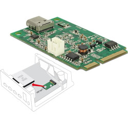 Delock Mini PCIe I/O PCIe full size 1 x USB Type-C™ 3.1 Gen 2 female