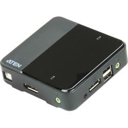 Aten CS64US 2-Port USB DisplayPort / Audio KVM Switch (4K Supported and Cables included)