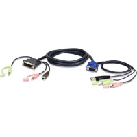Aten 2L-7DX3U KVM-Kabel VGA zu DVI 3m, schwarz, 3 m