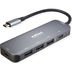 Roline USB 3.2 Gen 2 Hub, 5 Ports, Type C connection cable