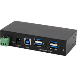 Exsys EX-11244HMS 4 Port USB 3.2 Gen 1 HUB Din-Rail Kit und Wand VIA VL813 Chipset