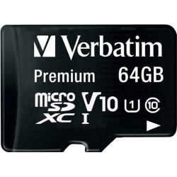 Verbatim SD MicroSD Card  64GB Verbatim SDXC Premium Class10 + Adapte retail