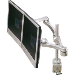 Roline Dual LCD Monitor Arm, Desk Clamp, 4 Joints