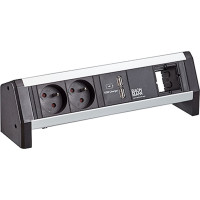 Bachmann DESK 2xUTE 35° 1xUSB Charger 1xCM power 1.0m GST18