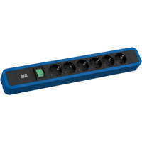 Bachmann PRIMO 2 6xCEE7/3 1xswitch 2.0m CEE7/7 RAL5010