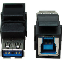 Bachmann Keystone USB 3.0 coupler B/A female-female black