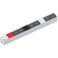 Bachmann IT PDU ALU 1U 6x C19 plug 3x16A CEE red